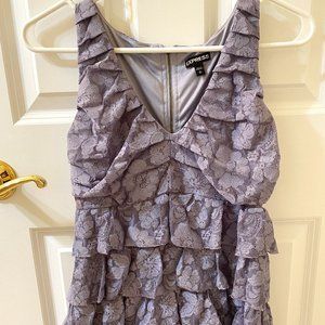 Express Blue Floral Lace Tank